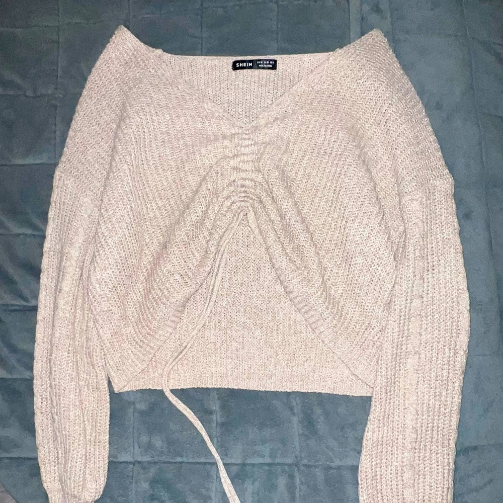 Cream Cropped Sweater